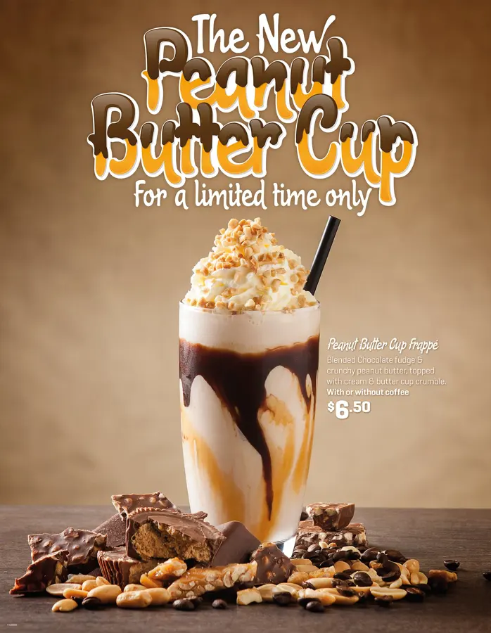 A Peanut Butter Cup limited time drink poster